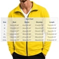 thumbnail image 3 of XRoczxe Men's Full Zip Up Track Jacket, Stand Collar Solid Color Sweatshirt, Casual Long Sleeve Lightweight Coat with Pockets for Spring Fall Daily Wear, 3 of 7
