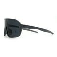 thumbnail image 6 of Mens Geometric Oversized Shield Sport Plastic Wrap Riding Sunglasses Grey - Black, 6 of 7
