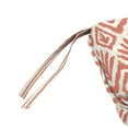 thumbnail image 5 of Jordan Manufacturing 45" x 17" Tinker Suntan Coral Ikat Rectangular Outdoor Settee Swing Bench Cushion with Ties and Welt, 5 of 7