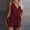 Wine, variant on Naughtyhood Jumpsuits for Women,Womens Casual V Neck Bow Pocket Sleeveless Shorts Wide Shorts Jumpsuits Rompers