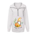 thumbnail image 4 of Sudadera con cuello en V para mujer, bonita sudadera recortada con cremallera para entrenamiento, Tops de Acción de Gracias para mujer Pompotops FGAJ19734, 4 of 5