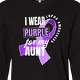thumbnail image 4 of Inktastic I Wear Purple For My Aunt Lupus Awareness Long Sleeve T-Shirt, 4 of 5