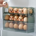thumbnail image 5 of Refrigerador Rejilla para Huevos Puerta Abatible para Frigorífico Rejilla para Almacenamiento Huevos Bandeja Contenedor Ahorro Espacio Caja Almacenamiento Huevos Rejilla, 5 of 5