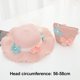 thumbnail image 2 of Sombrero de paja para mujer con circunferencia de 56-58 cm, sombrero de ala grande para playa, sombrero de protección solar con forma de mariposa y conjunto de bolsa de paja, 2 of 5