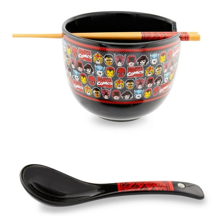Marvel BPA-Free Tableware Bowls, Ceramic Red Superheroes, 5x8x7.50 in, 20 oz