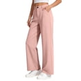 thumbnail image 2 of ZOYOEN Girls Dress Pants with Pockets- Casual Baggy High Waist Wide Leg Kids School Uniforms Pink Size 12 Years, 2 of 7