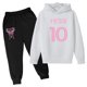 thumbnail image 3 of 024 Sudadera con capucha para niños, conjunto de sudadera con capucha con letras creativas para niños y niñas en edad preescolar de 3 a 13 años, conjunto deportivo de ocio para el sol, 3 of 5