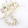 thumbnail image 3 of UDIYO Elegant Lady Faux Pearls Shiny Rhinestone Collar Necklace Valentine's Day Gift, 3 of 6