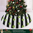 thumbnail image 6 of FMSHPON Green Clover Stripes Xmas Christmas Tree Skirt Stand Mat for Holiday Party Decoration Indoor Outdoor 36 inches, 6 of 6