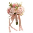 thumbnail image 5 of S SERENABLE Wedding Bouquet Centerpieces Romantic Hand Flower for Party Photo Props Home Pink, 5 of 8