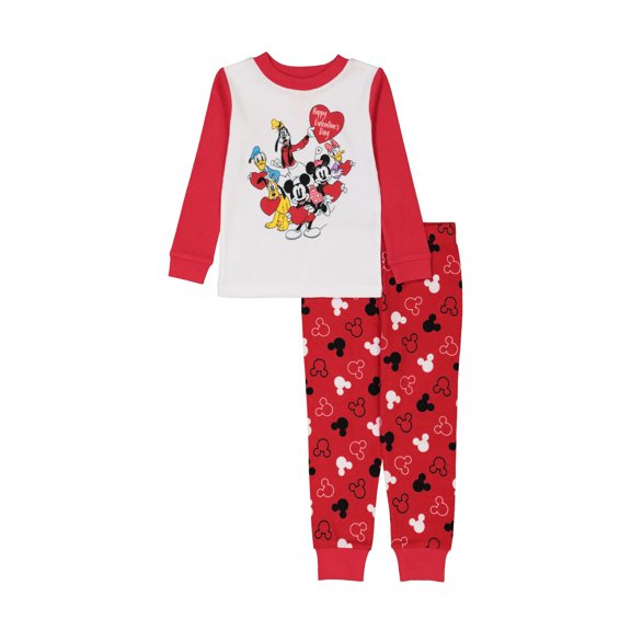 Conjunto de pijama de Mickey Mouse de Disney para niños, corte ceñido, algodón, 18 m