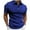 Blue, variant on Dagugfen Mens Casual Shirts Button Lapel V Neck Short Sleeve Slim Fitted Breathable Lightweight Golf Shirts for Fishing