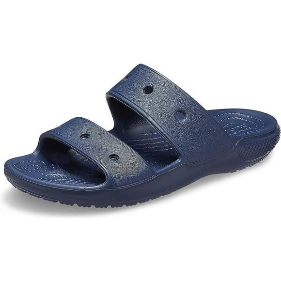 Crocs Unisex Classic Two-Strap Slide Sandals - Navy - M12/W14