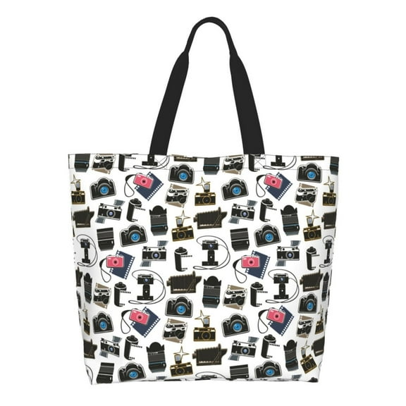 Easygdp Cool Camera Tote Bags for Women,Women Travel Shoulder Bags Handbags，Big Capacity Shopping Work Bag