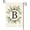 B, variant on Sm:)e Monogram Letter M Floral Garden Flag 12 x 18 Inch Double Sided Outside, Family Last Name Initial Yard Outdoor Decoration