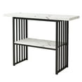 thumbnail image 5 of Hassch 42.1" Console Entryway Table, 2-Tier Industrial Narrow Sofa Table with Storage Shelves for Hallway, Living Room, Bedroom, Foyer, Corridor, Office, Black and White, 5 of 8