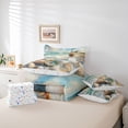 thumbnail image 6 of Erosebridal Nautical Coastal 7 Pieces Bedding Comforter Set,Summer Vocation Cute Sea Seashell Full Bedding Set For Kids Girls,Reversible, 6 of 7