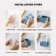 thumbnail image 4 of Advancent Dispensador de de dientes 2 en 1 para Hotel, soporte de de dientes para montaje en pared, soporte para cepillo de dientes, exprimidor Juegos de accesorios de baño Azul oscuro, 4 of 6