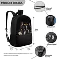 thumbnail image 5 of Uorisanigo Black Pug Kids Backpack for School, Lightweight Casual Daypack Back to School Bag 6-12 Year Old Universal Preschool Elementary Kindergarten Bookbag, 5 of 6