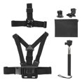 thumbnail image 3 of 5 in 1 Universal Accessory Kit for GoPro Action Cameras, Head Strap Mount, Chest Harness and Selfie Stick, 3 of 4