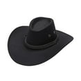 thumbnail image 1 of Sombrero vaquero jinwen Ala plana Negro para protección Solar Decorativa, 1 of 7