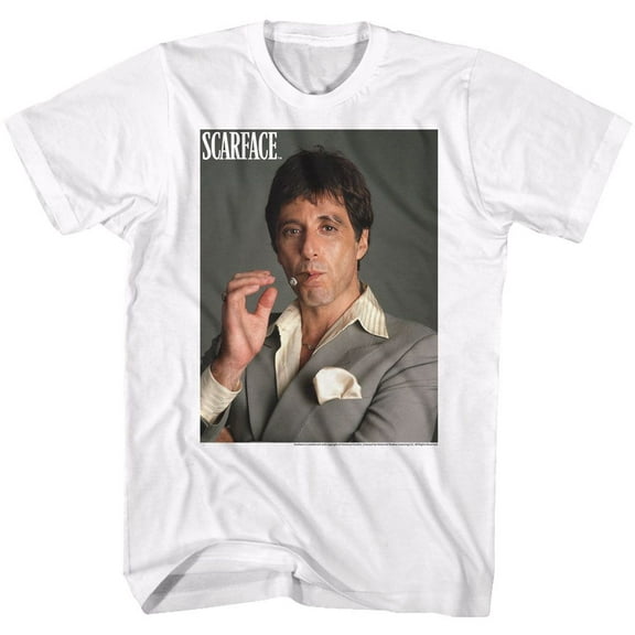 Scarface Smokin White Adult T-Shirt 6Xl