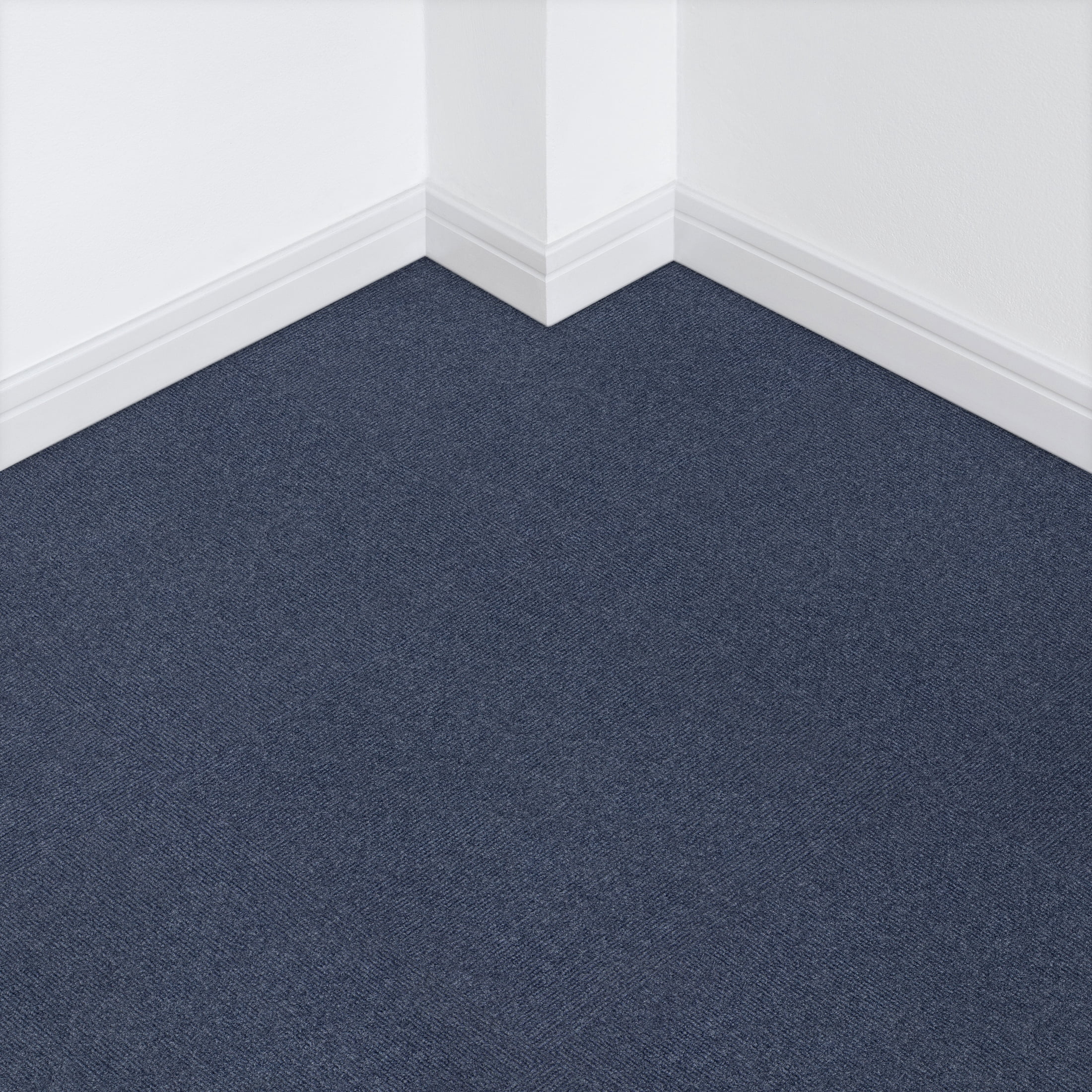Asheville Rib Blue Residential 18 in. x 18 in. Peel and Stick Carpet Tile Square 27 sq. ft. 12 Tiles Per Box