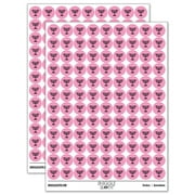 Menorah Hanukkah 200+ Round Stickers - Light Pink - Matte Finish - 0.50" Size
