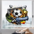 thumbnail image 5 of Honmine Stickers Lovely Football Patterns, Decorative Wall Stickers for Doors Windows, Sports Decor for Bedroom, Man Cave, Dorm Room, Locker, 5 of 7