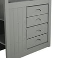 thumbnail image 5 of Harper & Bright Designs Full over Full Bunk Bed with Stairs and Storage Wood Bunk Bed frame with Trundle and Drawers, Gray, 5 of 7