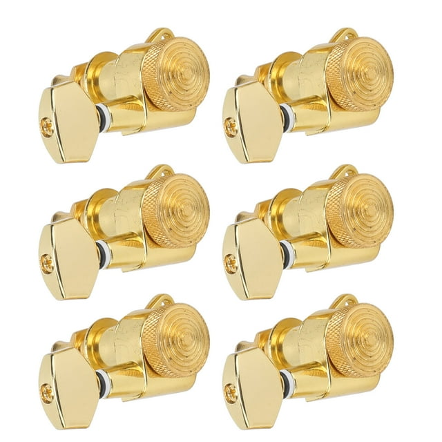 Guitar String Tuning Pegs, Premium Alloy Guitar Tuner Machine Head For Most Acoustic Guitars And Electric Guitars For Guitar Parts Replacement 3 Left And 3 Right Peg Set,6 Right