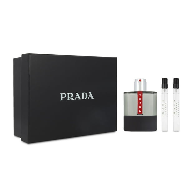 Set Luna Rossa Carbon Prada 3Pzs Fragancia Para hombres