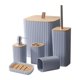 thumbnail image 1 of 6x Portacepillos de Dientes Vaso de Enjuague Dispensador de Loción Resistente Moderno Juego de Accesorios de Baño para Hotel Hogar Baño Restaurantes Gris, 1 of 9