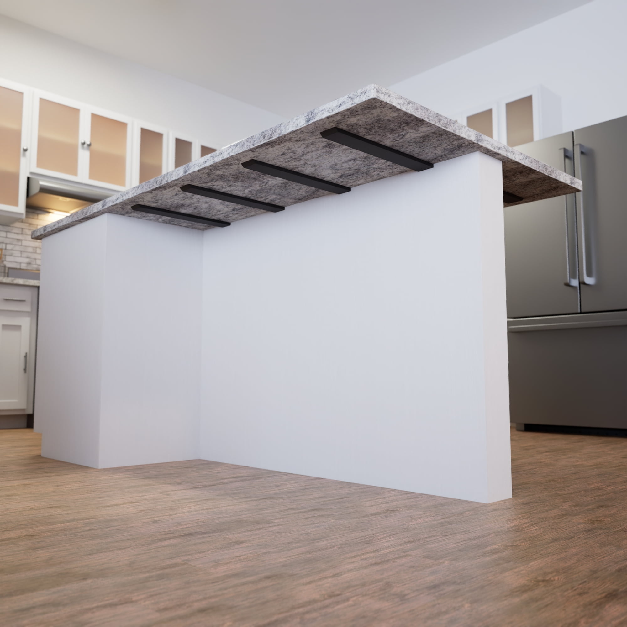 The Original™ Carbon Fiber Flat Wall Countertop Support Bracket with CarbonBar 24"