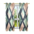 thumbnail image 7 of Yayeee Window Curtains Light Filtering 63"x42" Grommet Panel Pair Home Living Room Decor, Isometric Pink, 7 of 7