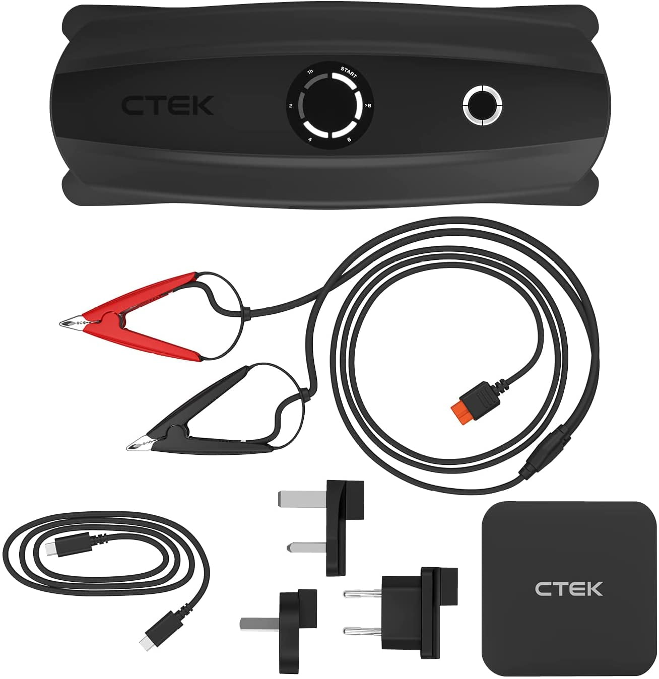 CTEK CS Free, 12V Portable Battery Charger, 4-in-1 Charger Power Bank, Solar Power Bank for Car, Phone, Computer, Smart Battery Maintainer, Jump Starter Alternative with Adaptive Booster, Black