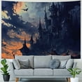 thumbnail image 4 of Orinice Bats Full Moon Tapestry Wall Hanging Unique Style Graphic Tapestries Home Decor for Living Room Bedroom Dorm Halloween Wall Art 50x40inch, 4 of 6