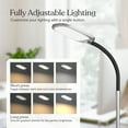 thumbnail image 5 of Brightech Litespan Slim LED Lamp, Modern Floor Reading Lamp Over Chair for Living Rooms & Offices, Tall Lamp with Adjustable Gooseneck, Crafts Work Light, Dimmable Standing Lamp for Bedroom - Silver, 5 of 10