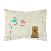 Carolines Treasures BB2532PW1216 Christmas Presents between Friends Glen of Imal - Tan Canvas Fabric Decorative Pillow,
