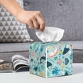 thumbnail image 5 of Goofa Sea Life Tissue Box Cover PVC Leather Tissue Holder Square Facial Tissue Case Facial Paper Organizer Dispenser for Bathroom, Vanity Countertop, 5 of 8