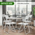 thumbnail image 5 of UBesGoo 4 Pack Plastic Folding Chairs, Portable Commercial Chairs for Indoor Outdoor Events Party Picnic School Wedding, White, 5 of 6