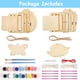 thumbnail image 2 of Kit de casa para pájaros, 2 juegos de casas para pájaros de madera sin terminar para pintar, kit de fabricación de casas para pájaros de madera con campanillas para niños y niños, 2 of 5