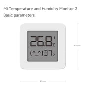 Xiaomi Mijia Smart Digital Thermometer Hygrometer 2 - LCD Screen, Bluetooth, Monitors Temperature & Humidity via Mi Home App