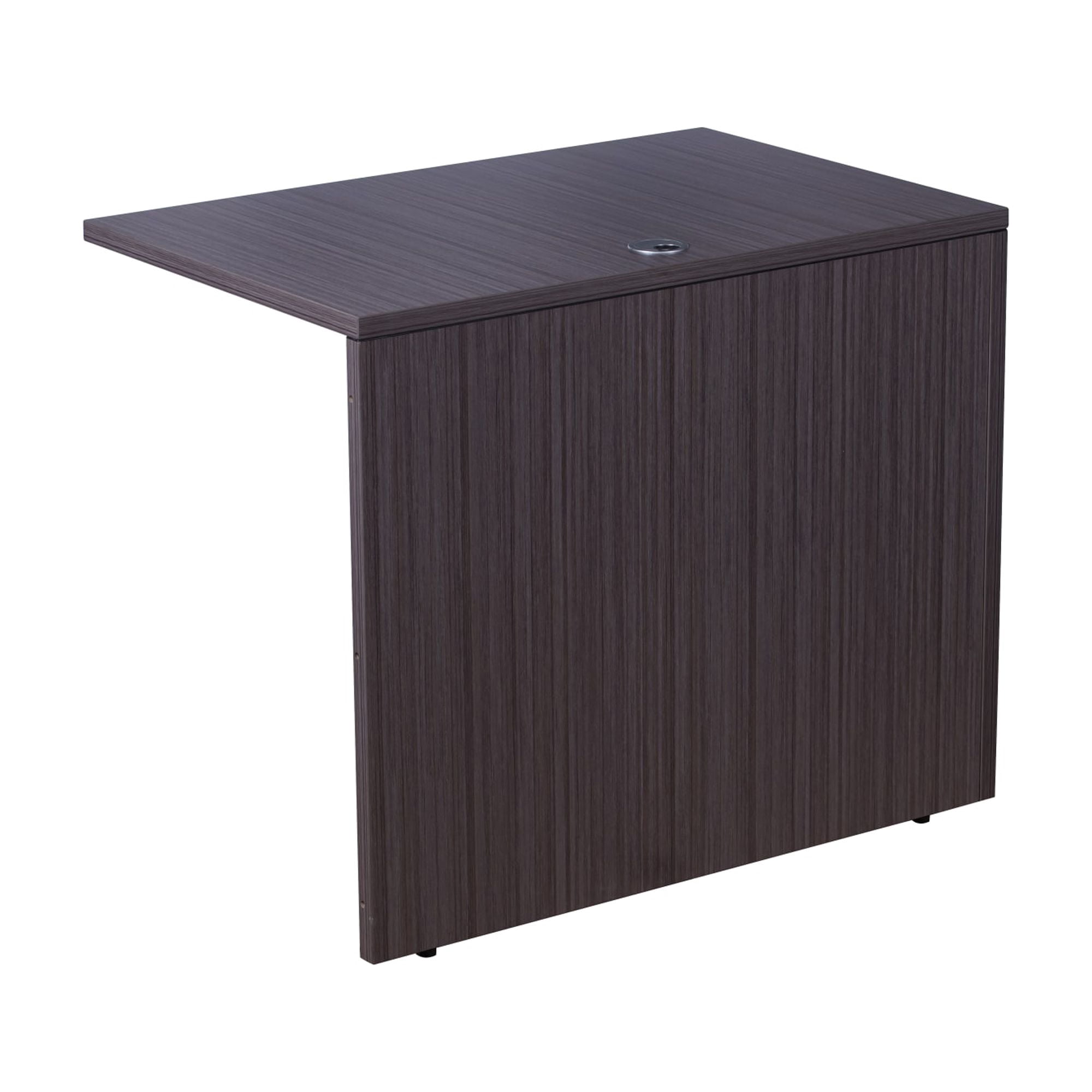 Boss Office Products U-Shape Desk Credenza with Pedestal and Hutch in Driftwood