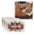 thumbnail image 2 of MOQIN 4 Pcs Halloween Placemats 12"x18" Gothic Bat Placemats Kitchen Decoration Washable Witch Place Mats Rectangle Skull Table Mats for Halloween Dining Table Accessories, 2 of 9