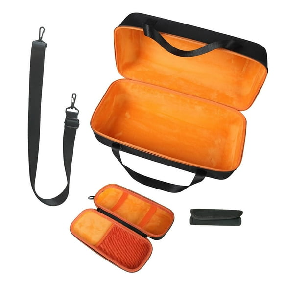 Yinanstore Speaker Carrying Bag Portable Speaker Case Speaker Shoulder Bag for Microphone Sturdy Accessories Protective Speaker Tote Bag Inner Orange