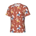 thumbnail image 5 of Vsdgher Cute Poodle Dog Print Men's Dry Fit Mesh Athletic Shirts Moisture Wicking Tennis T-Shirt Tops, 5 of 9