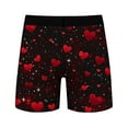 thumbnail image 5 of Men's Valentine's Day Heart Print Underwear Comfortable Stretch Boxer Briefs, Festive Soft Underwear, 5 of 8