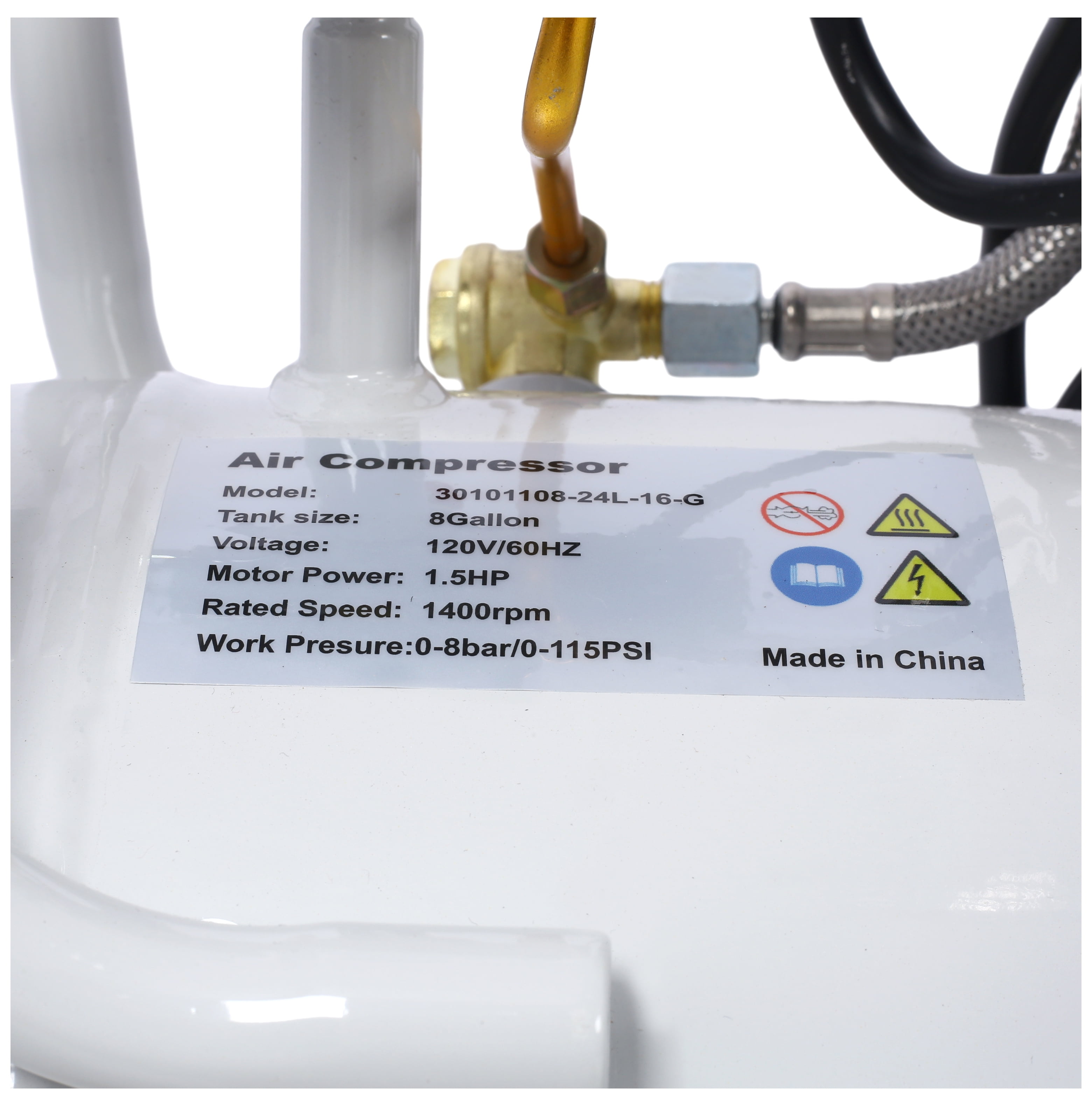 1.5HP Oil-Free Air Compressor 8 Gallon, Portable Electric Shop Compressor