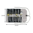 thumbnail image 4 of FVDPWYE Durable Tool Roll up Bag Pouch Wrench Organizer Pocket Craft Work Pliers Leather Black, 4 of 8